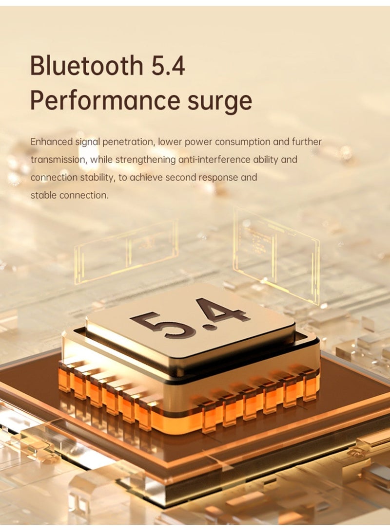 ZIPFORCE True Wireless Earbuds, Semi-In-Ear Bluetooth 5.4 Headphones, Bluetooth Earbuds with Easy Touch Control, Light-Weight Comfortable,IPX5 Waterproof TWS, Ergonomic Fit for Daily Use Work Study Travel - Image 3